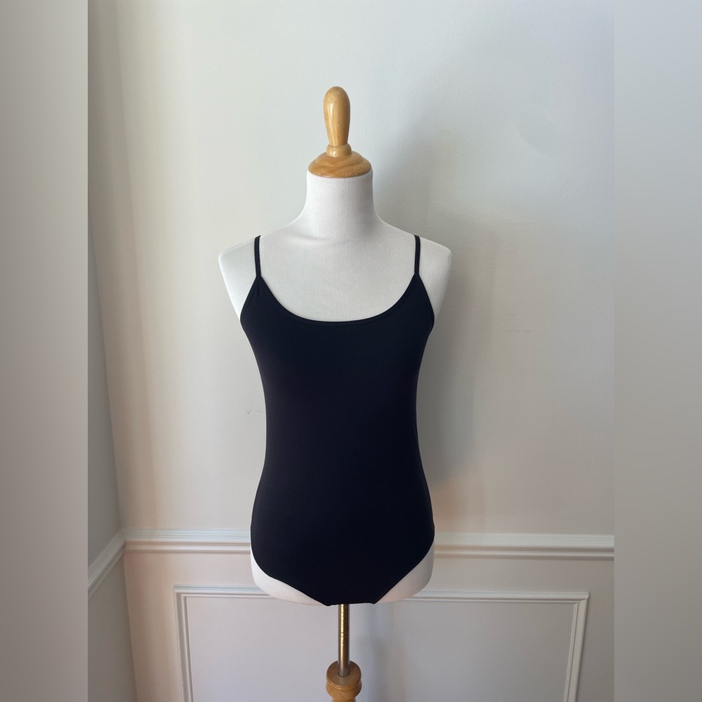 Black Spaghetti Strap Bodysuit